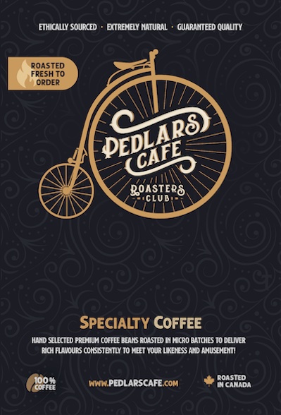 Pedlars Cafe Label